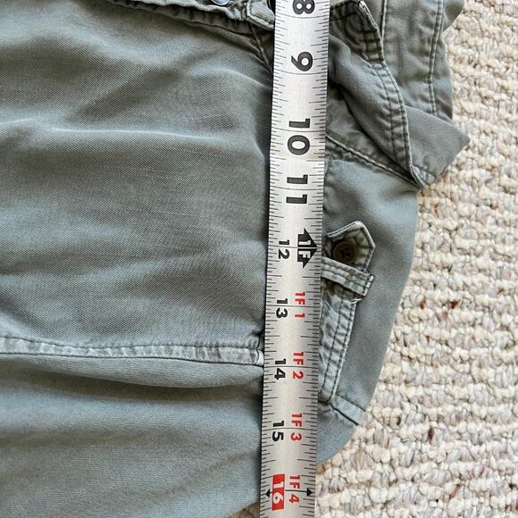 American Eagle Boyfriend Fit Utility Button Down Blouse - Picture 10 of 11